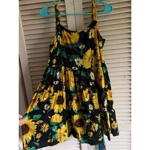 Forever 21 Sunflower Mini Dress Size XL